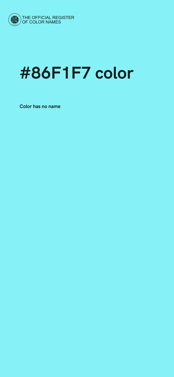 #86F1F7 color image