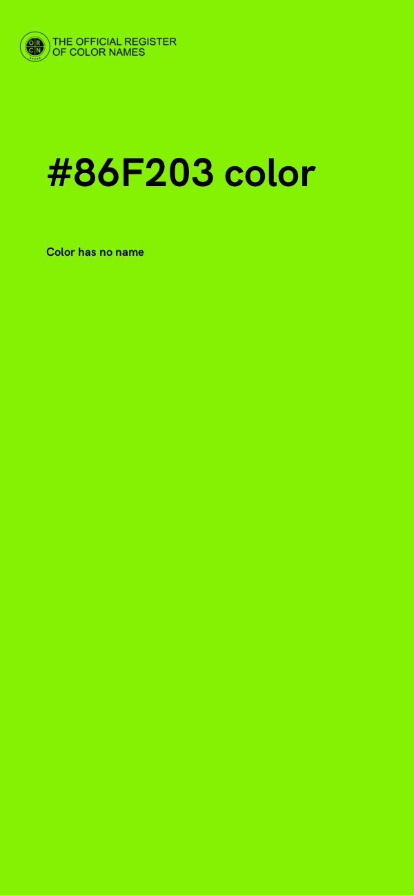 #86F203 color image