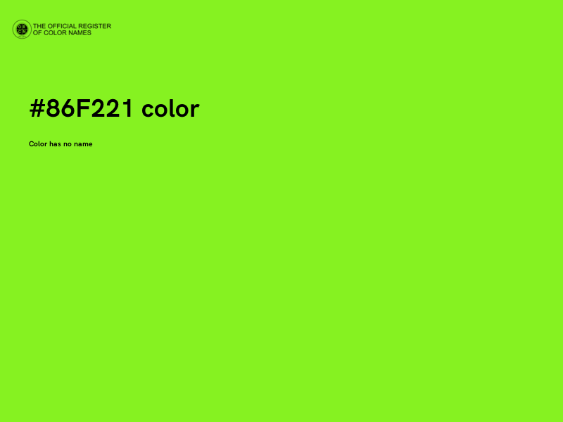 #86F221 color image