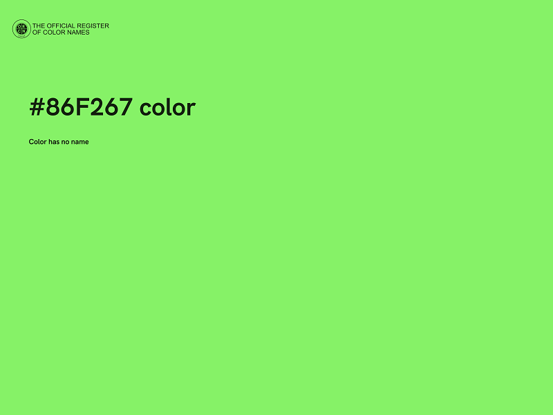 #86F267 color image