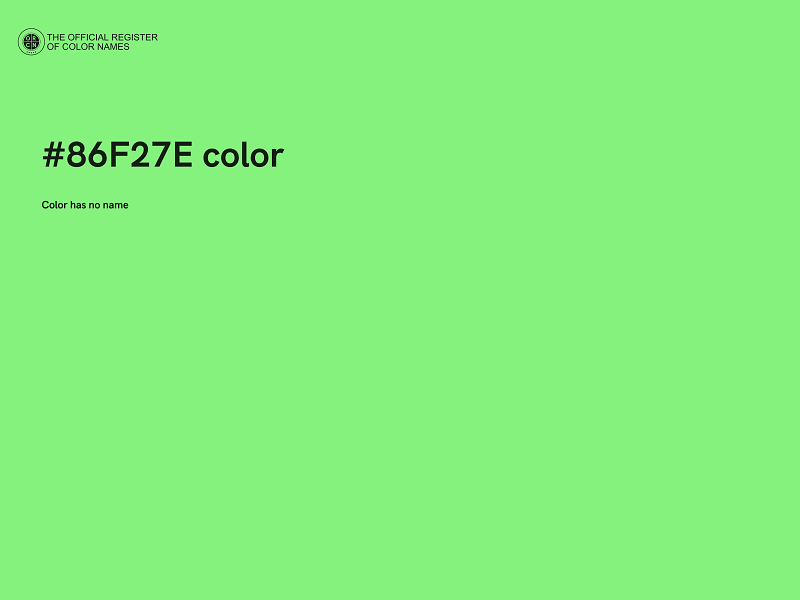 #86F27E color image