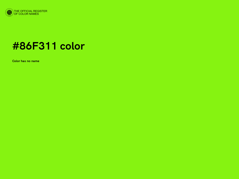 #86F311 color image
