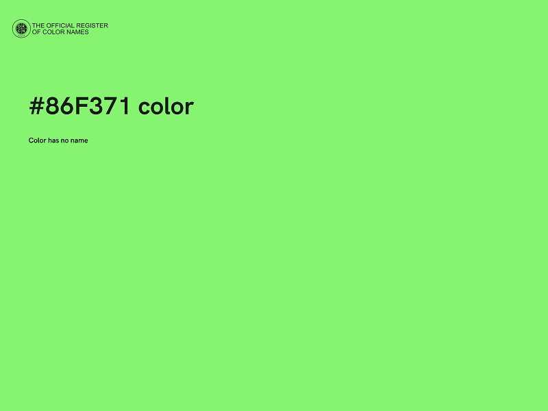 #86F371 color image