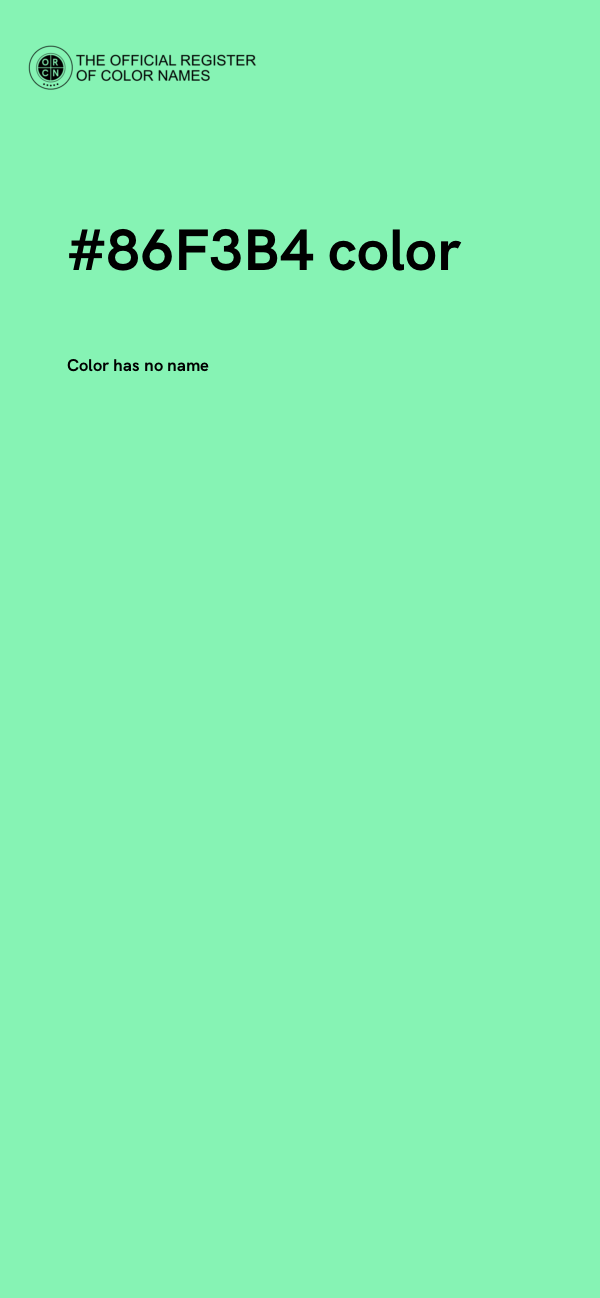 #86F3B4 color image
