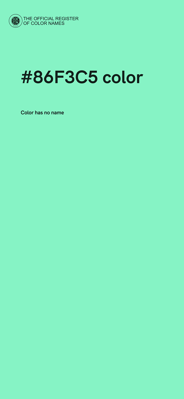 #86F3C5 color image