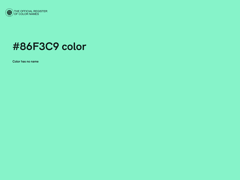 #86F3C9 color image