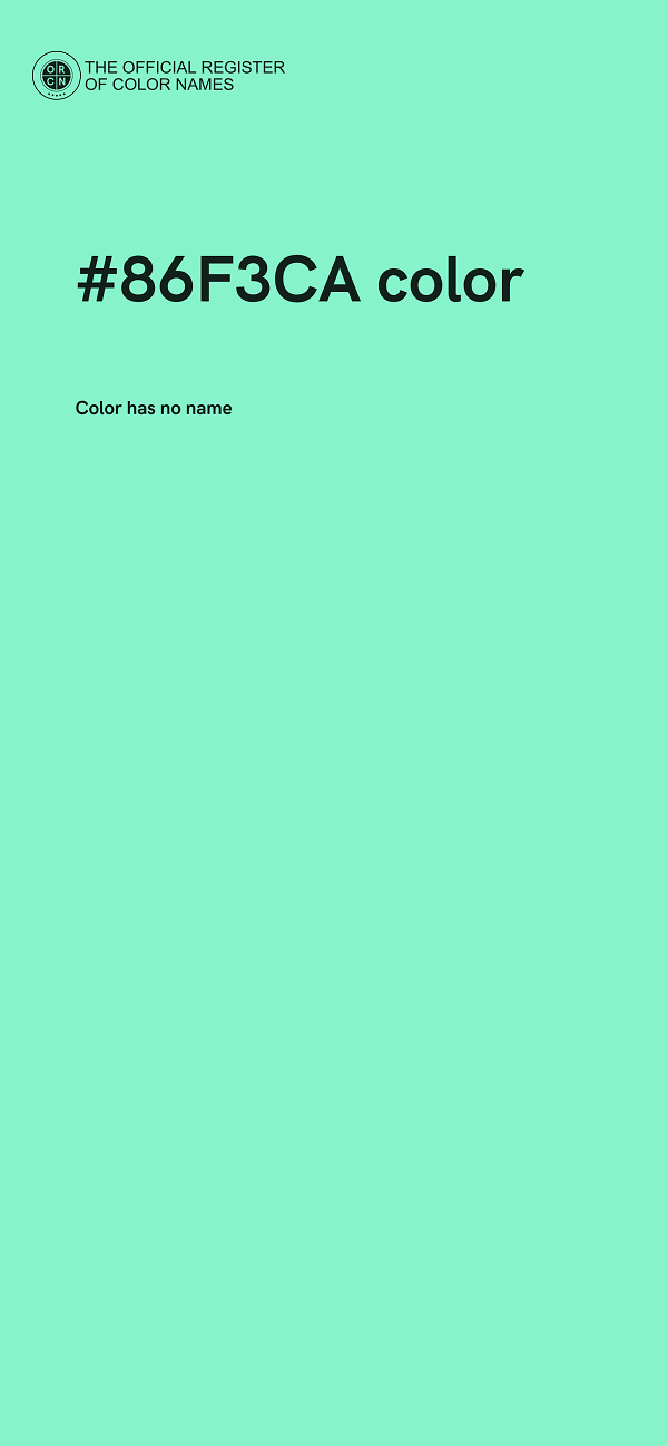#86F3CA color image