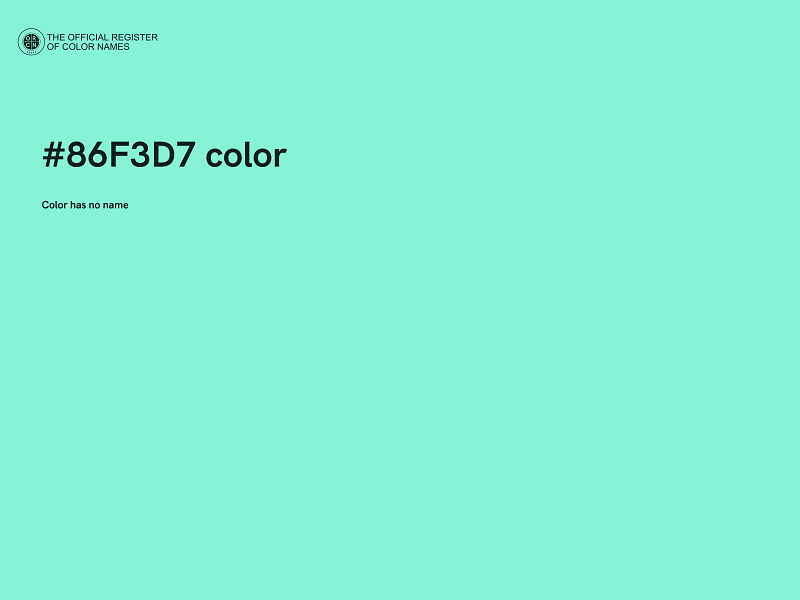 #86F3D7 color image