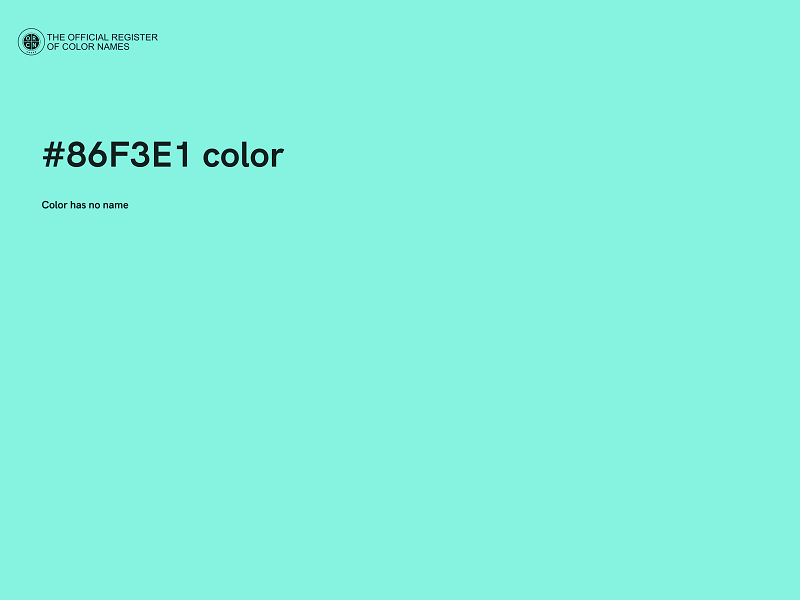 #86F3E1 color image