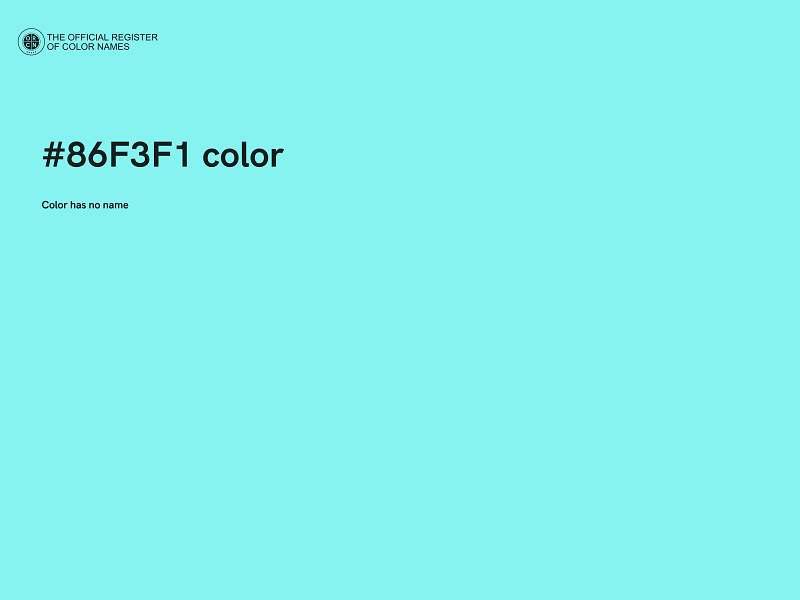 #86F3F1 color image