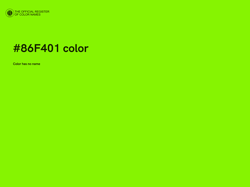 #86F401 color image
