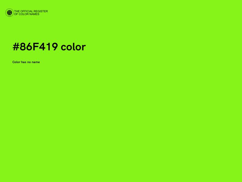 #86F419 color image