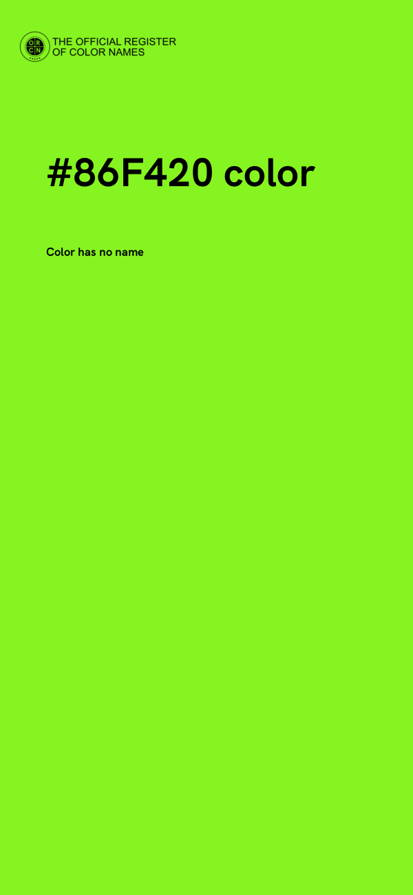 #86F420 color image