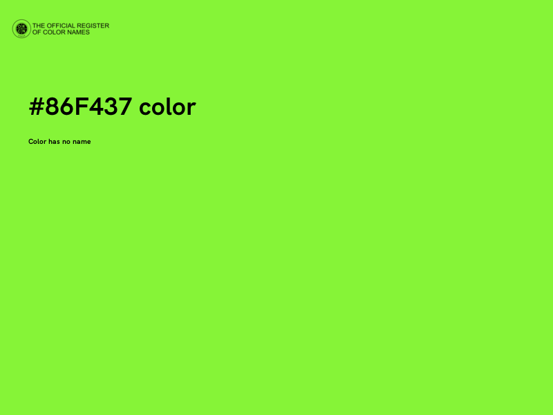 #86F437 color image