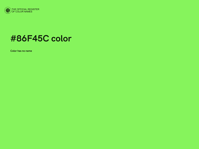 #86F45C color image