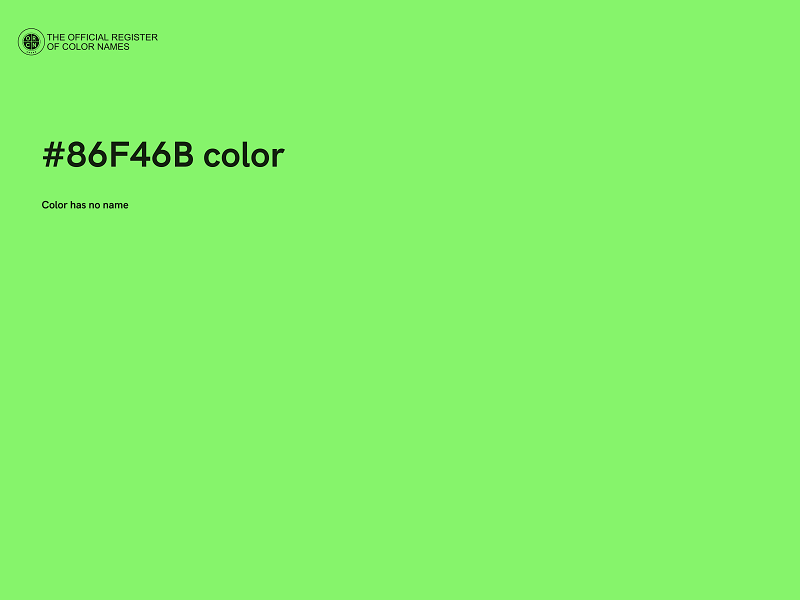 #86F46B color image