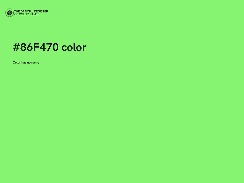 #86F470 color image