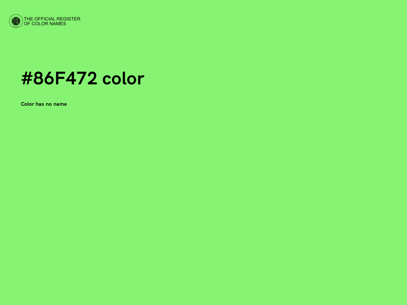 #86F472 color image