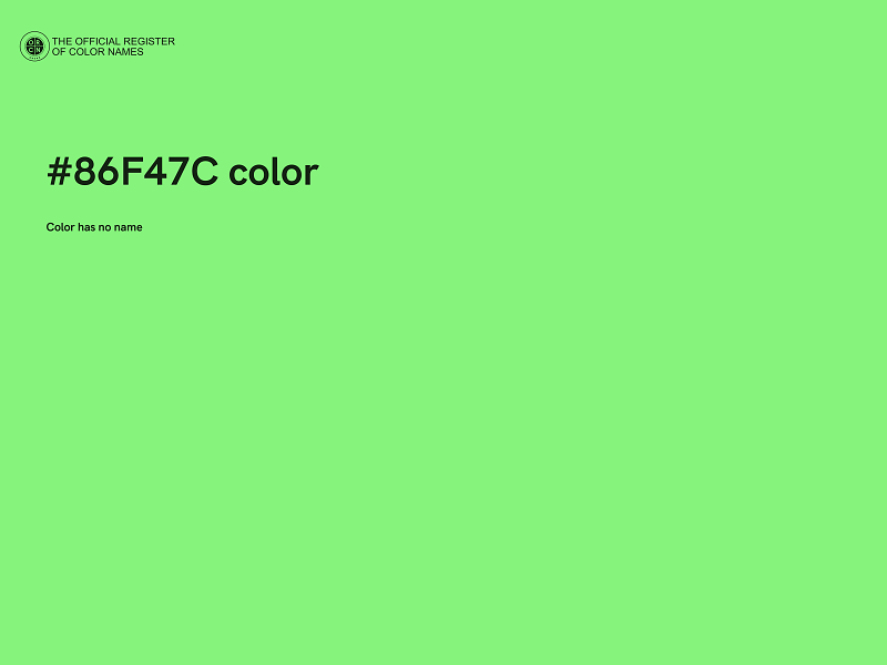 #86F47C color image