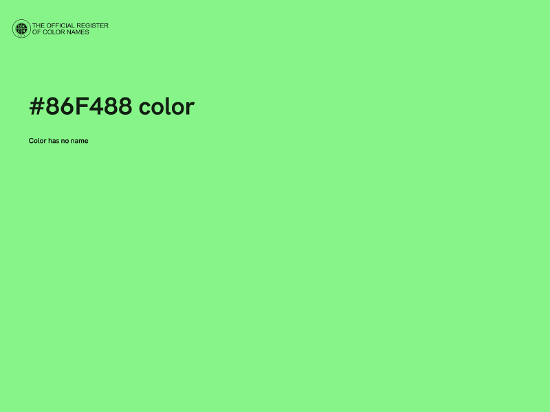 #86F488 color image