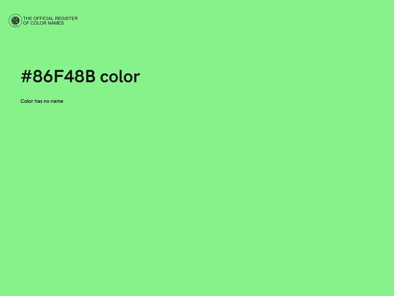 #86F48B color image