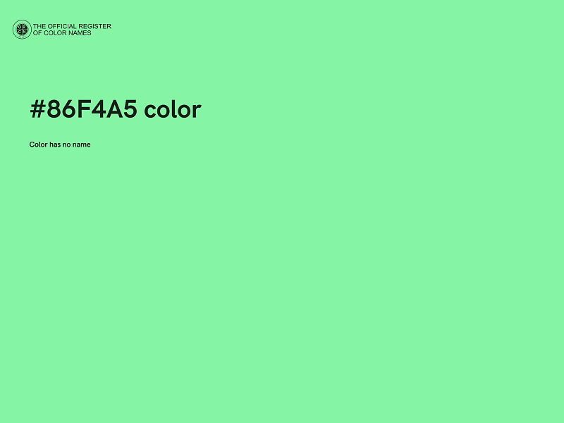 #86F4A5 color image