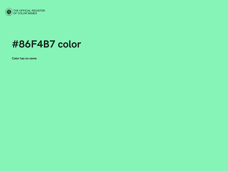 #86F4B7 color image