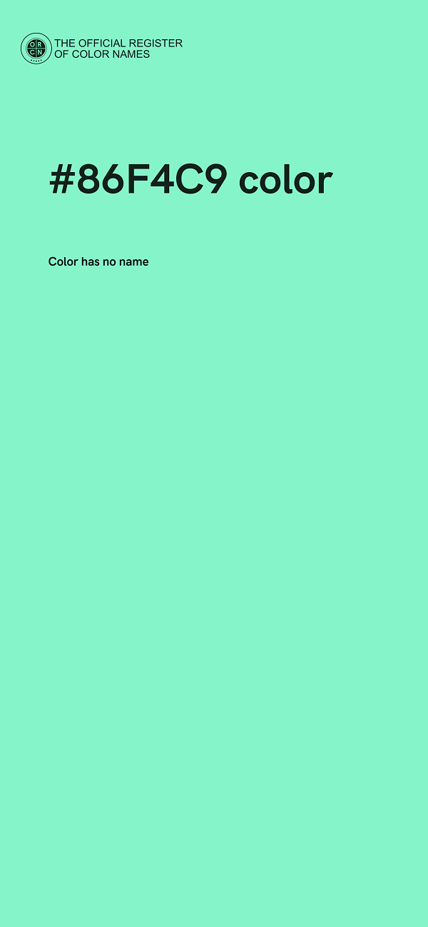 #86F4C9 color image
