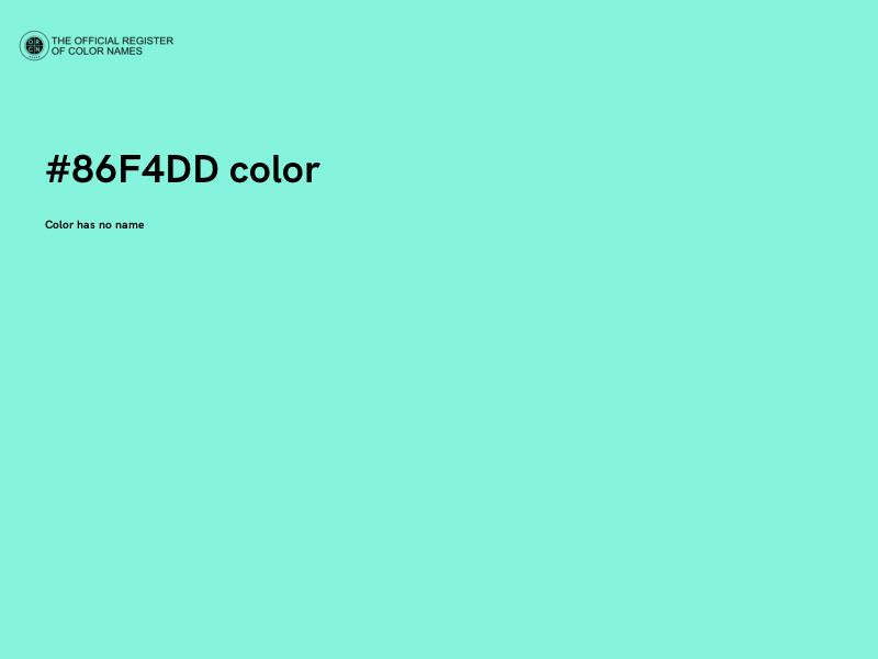 #86F4DD color image
