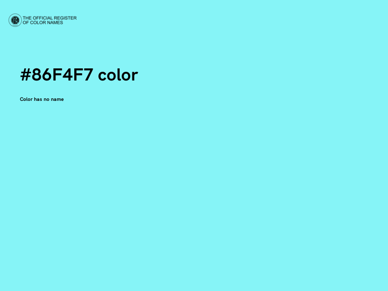 #86F4F7 color image