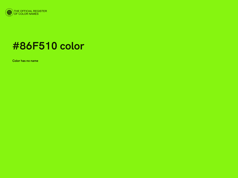 #86F510 color image