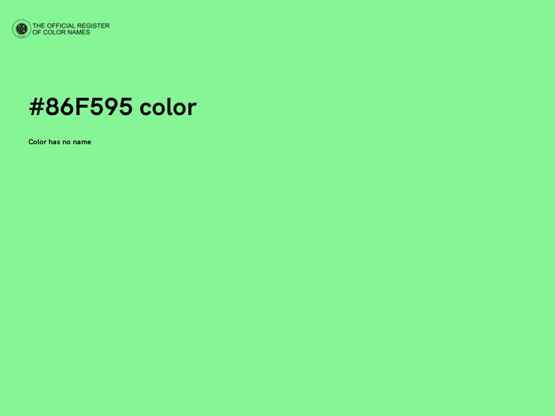 #86F595 color image