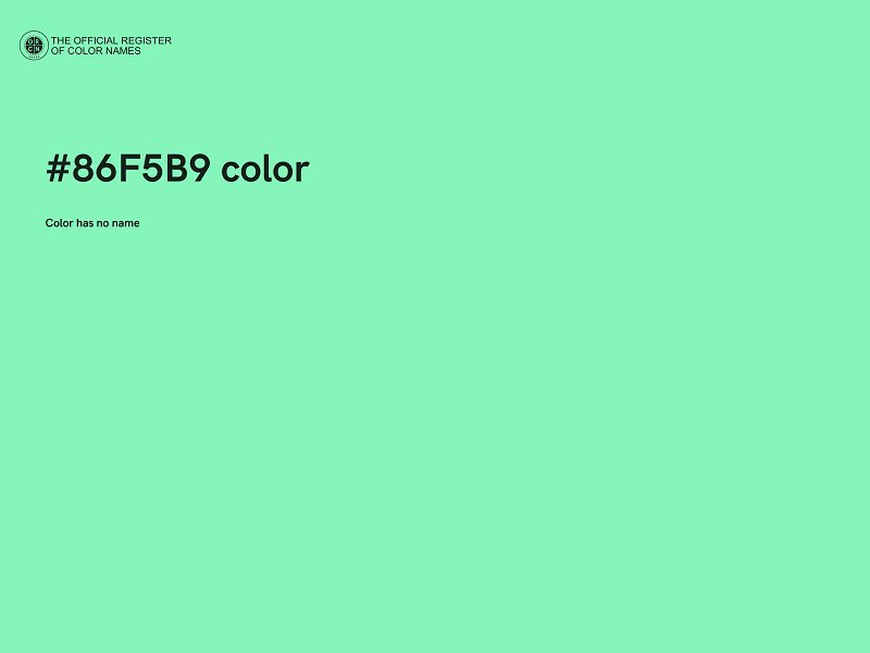 #86F5B9 color image