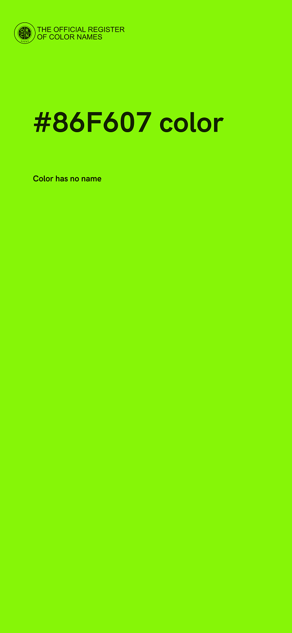#86F607 color image