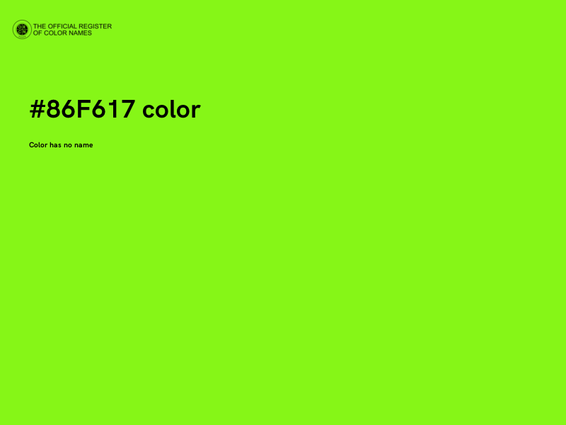 #86F617 color image