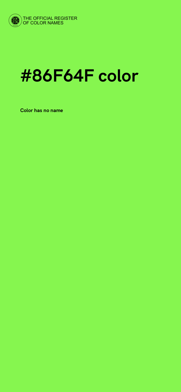 #86F64F color image