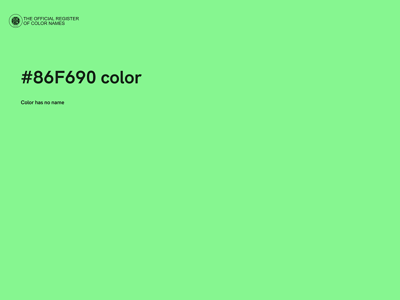 #86F690 color image