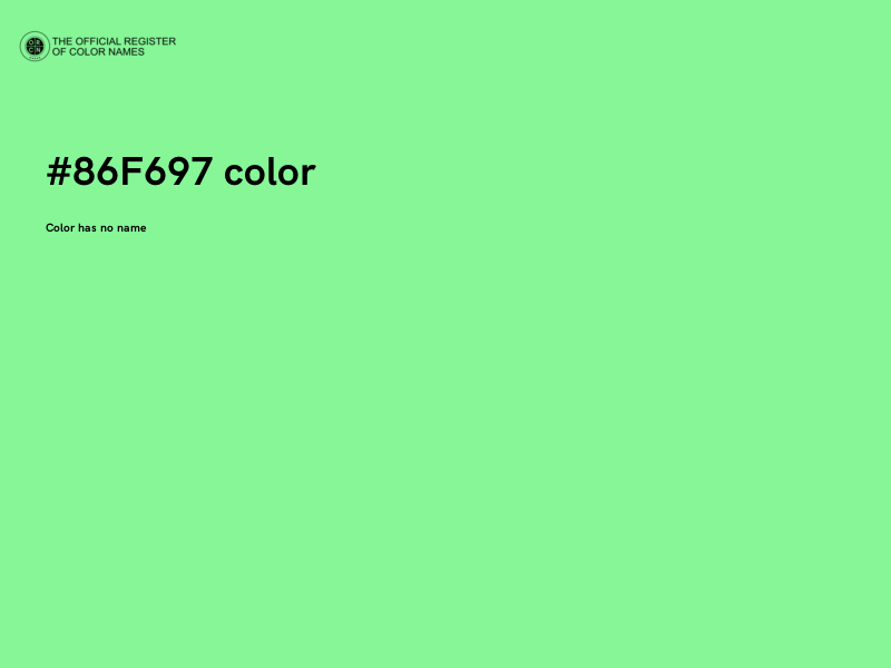 #86F697 color image