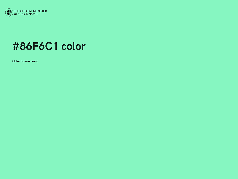 #86F6C1 color image