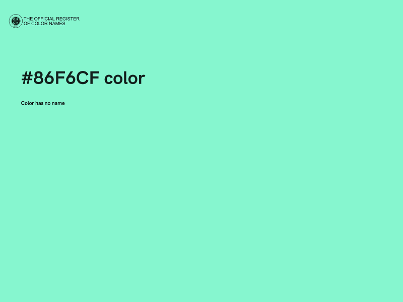 #86F6CF color image