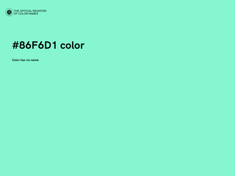 #86F6D1 color image