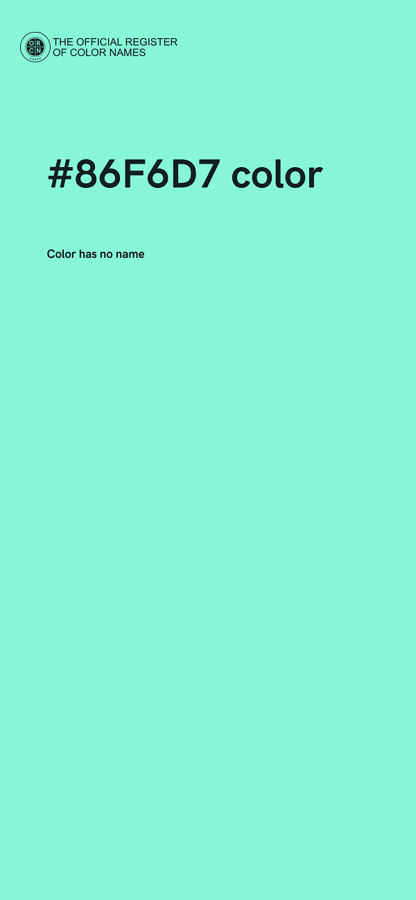 #86F6D7 color image