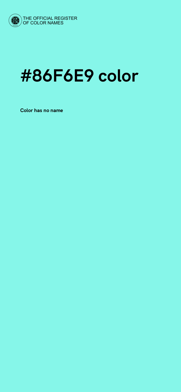 #86F6E9 color image
