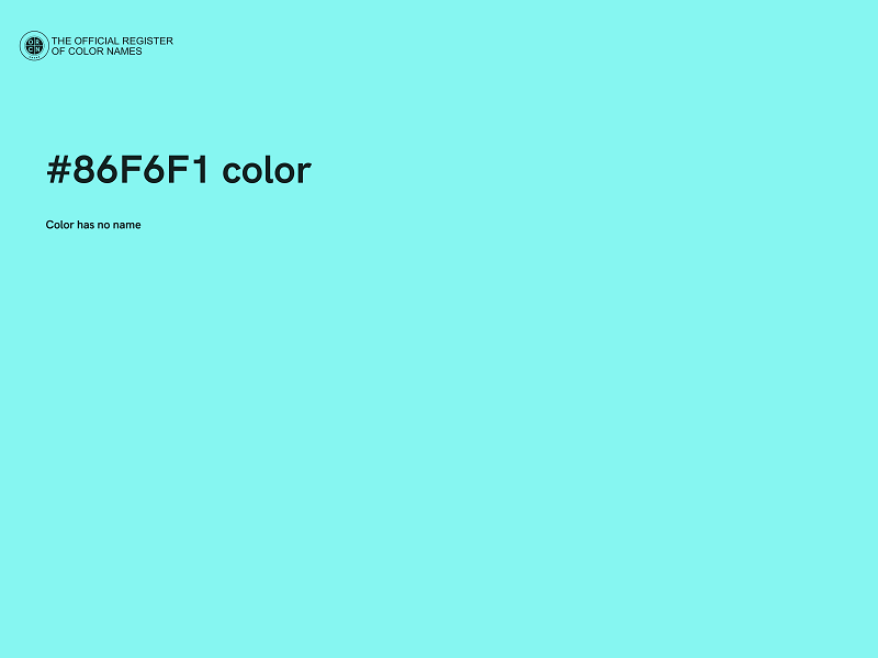 #86F6F1 color image