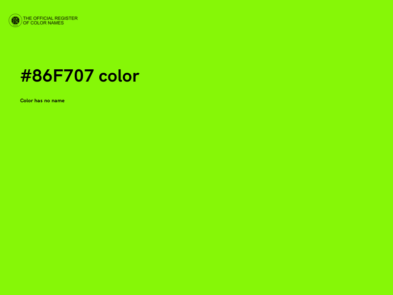 #86F707 color image