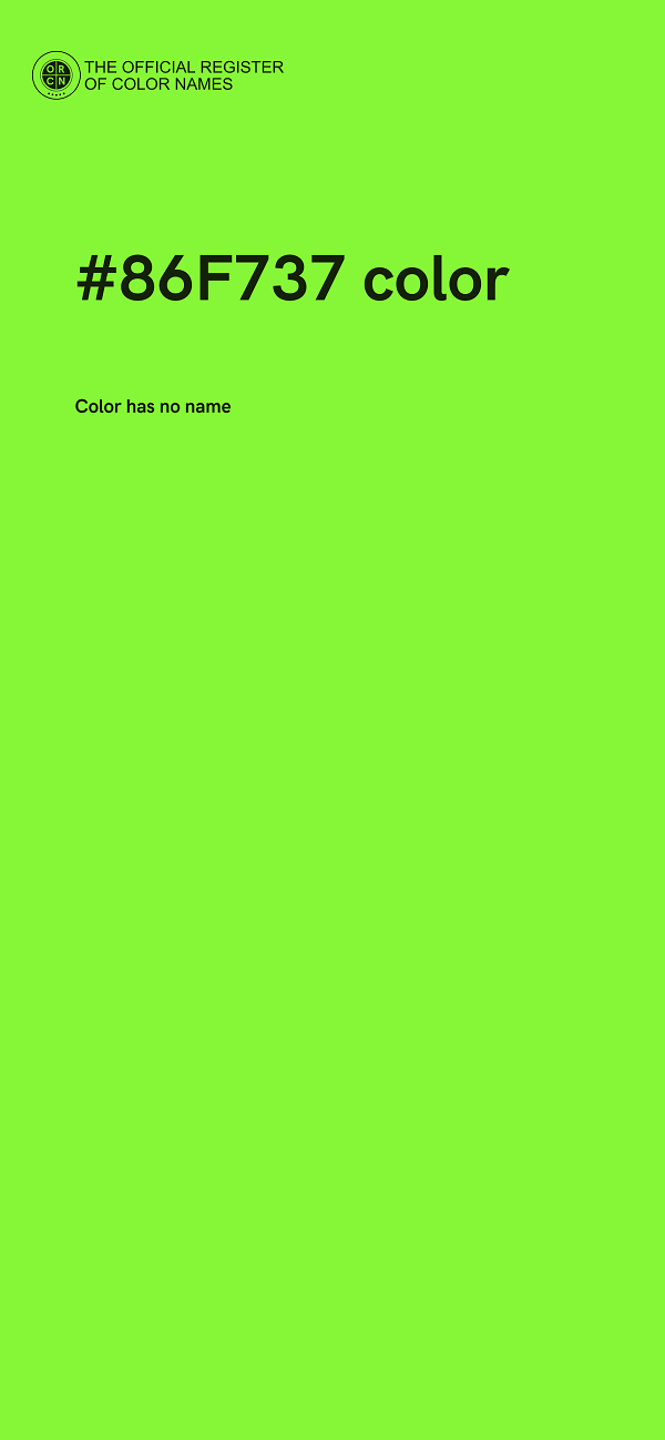 #86F737 color image