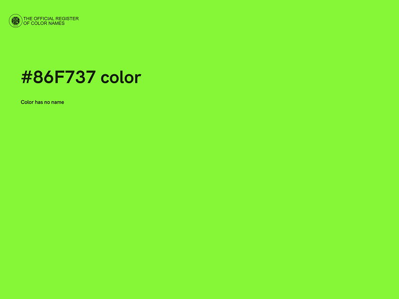 #86F737 color image