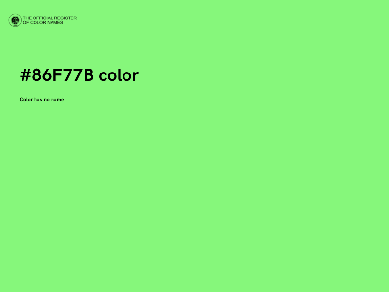 #86F77B color image