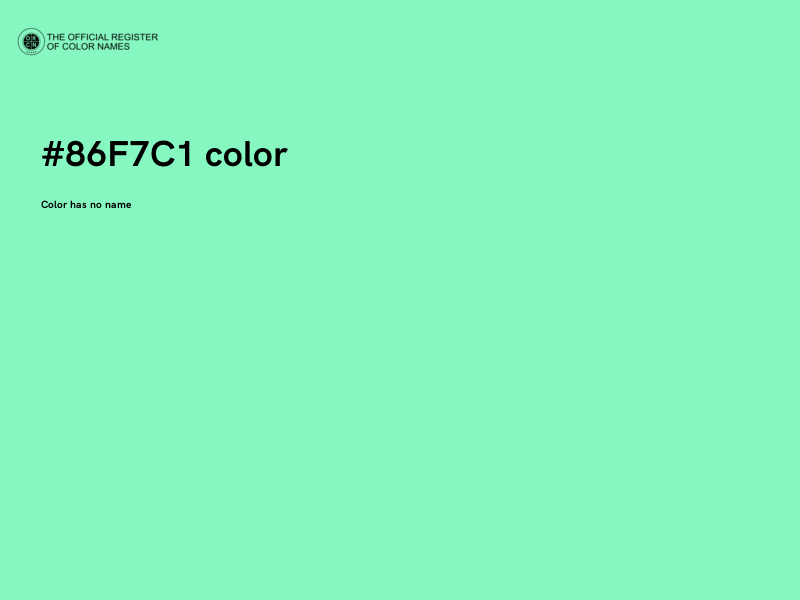 #86F7C1 color image