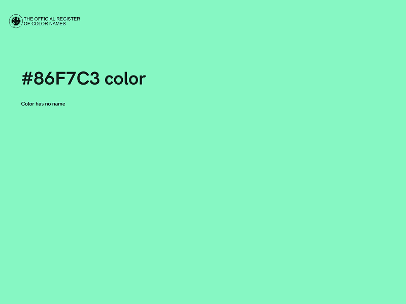 #86F7C3 color image